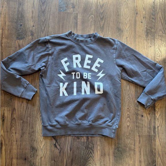 Girl Dangerous Tops - Girl Dangerous Free To Be Kind Crewneck Sweatshirt - Gray
